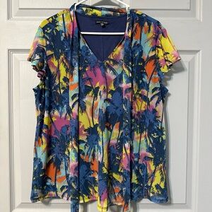 Ava & Grace Navy Blue Top